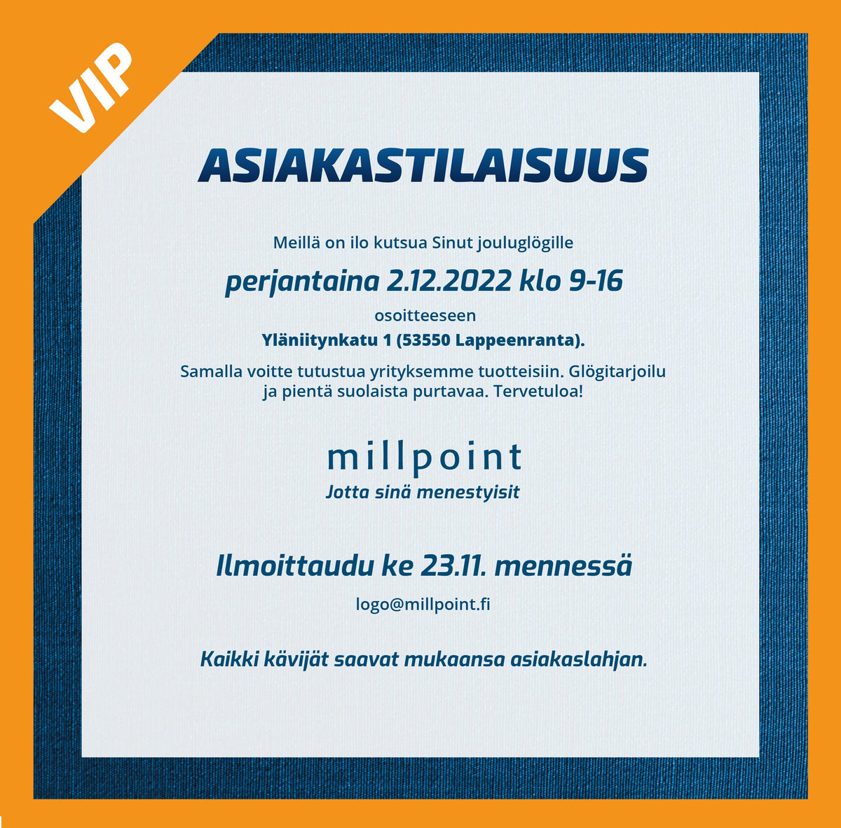 Lappeenrannan asiakatilaisuus 2.12.2022