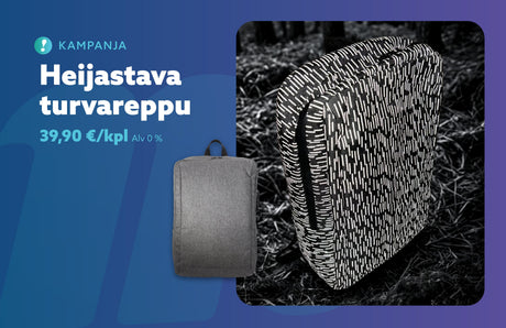 Suojaa ihminen, suojaa läppäri– Turvareppu nyt kampanjahintaan!