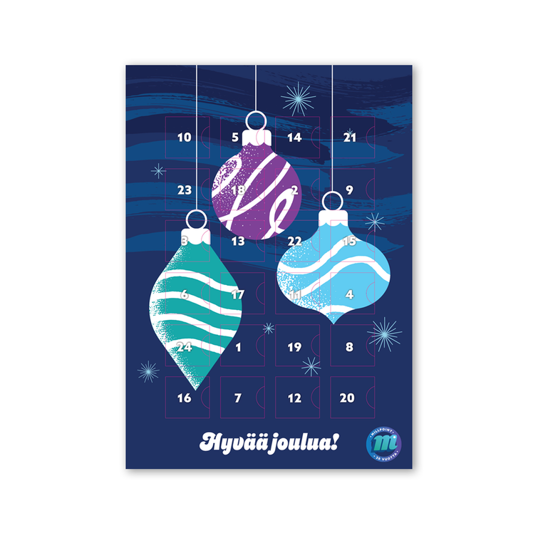 Suklaajoulukalenteri A4