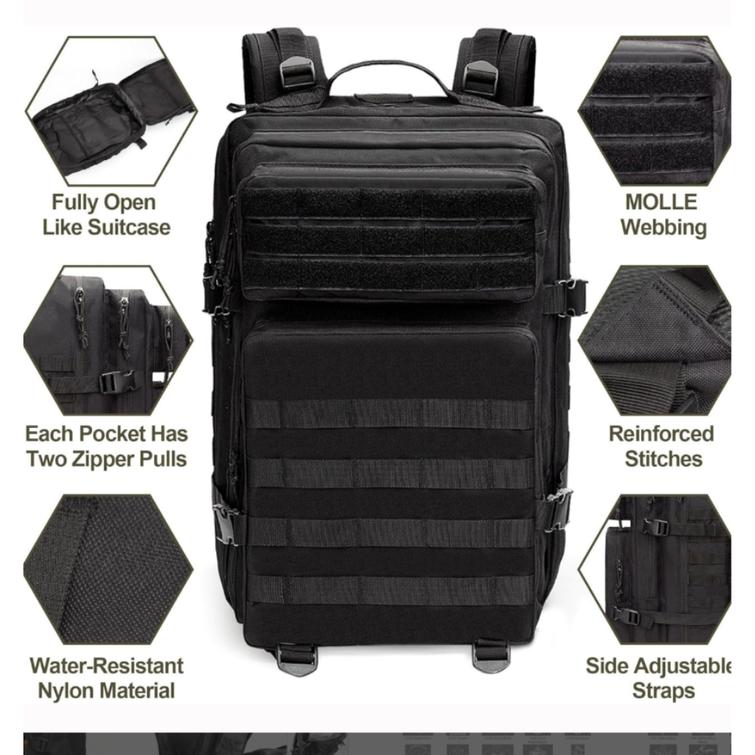 Tactical backpack tarvikereppu