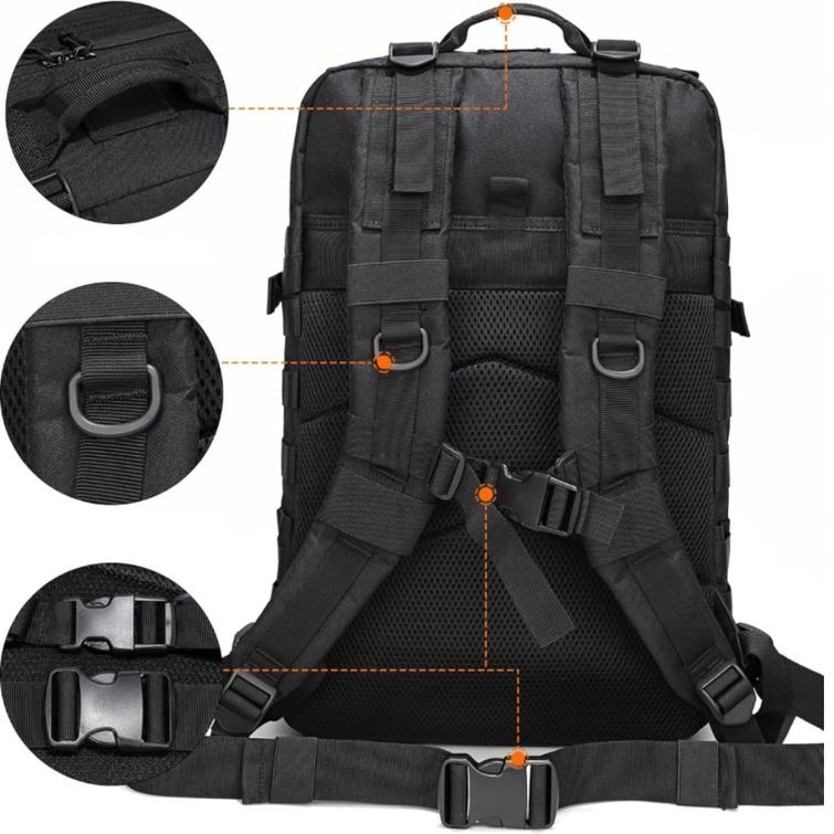 Tactical backpack tarvikereppu