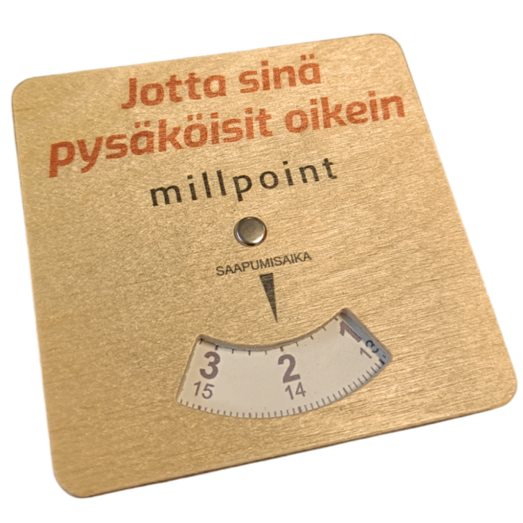 Kotimainen parkkikiekko puusta